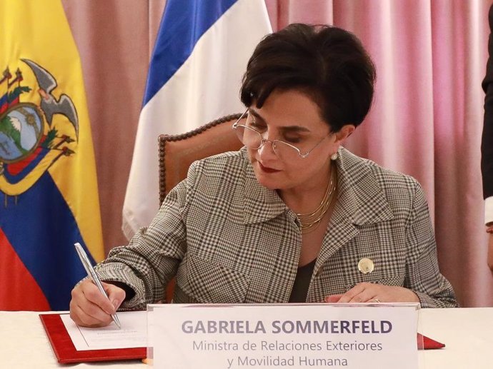 La ministra de Exteriores de Ecuador, Gabriela Sommerfeld