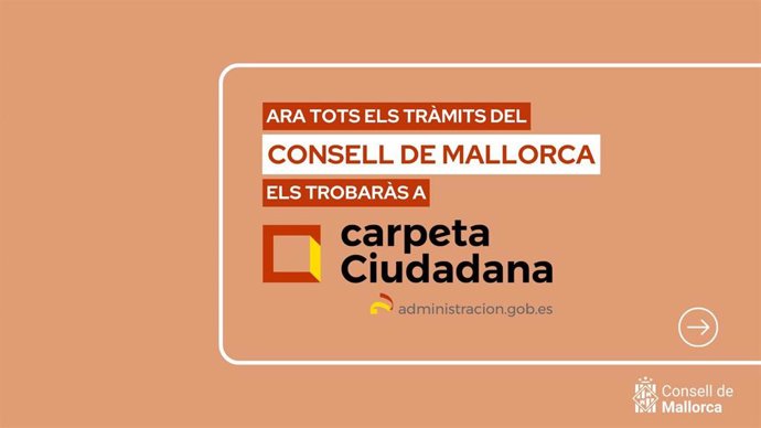 El Consell de Mallorca se adhiere a la plataforma 'Mi carpeta ciudadana'.