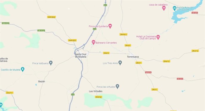 Archivo - Imagen de Santa Cruz de Mudela en Google Maps.