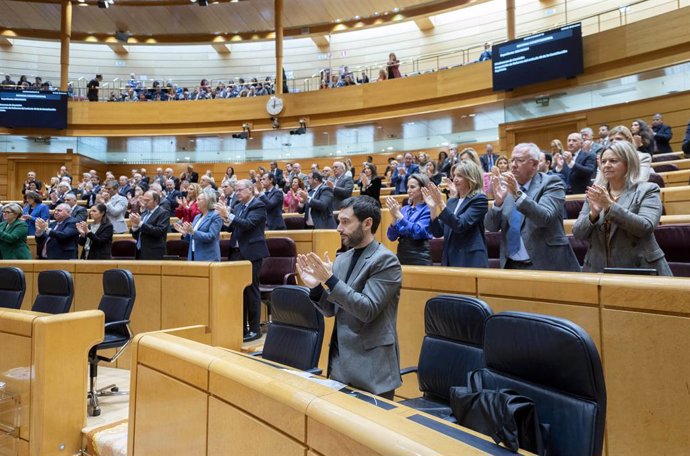 El ministro de Derechos Sociales, Consumo y Agenda 2030, Pablo Bustinduy, durante una sesión plenaria en el Senado, a 25 de enero de 2024, en Madrid (España). La reforma del artículo 49 de la Constitución, referido a las personas con discapacidad, concluy