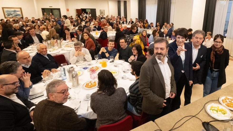 Ana Pontón en un acto del BNG en Pontevedra