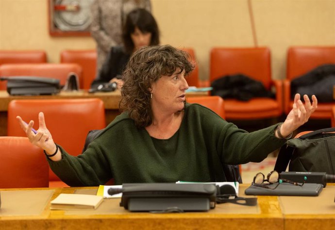 La portavoz adjunta de ERC, Teresa Jord, en una comparecencia 