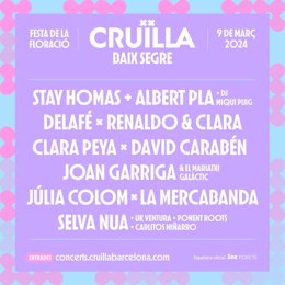 Cartell de la primera edició del Cruïlla Baix Segre: Festa de la floració