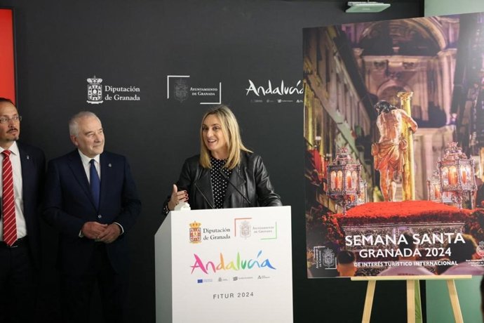 Granada presenta en Fitur el cartel de Semana Santa con una imagen de Jesús de la Paciencia.