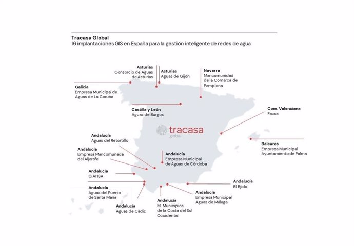 Tracasa Global modernizará la gestión digital de las redes de agua en Huelva.