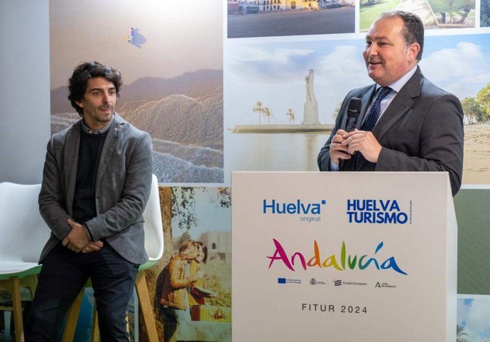 El presidente de la Diputación de Huelva, David Toscano, en Fitur.