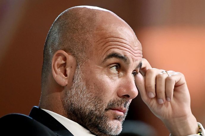 El entrenador del Manchester City, Pep Guardiola, en los Dubai Globe Soccer Awards 2024.