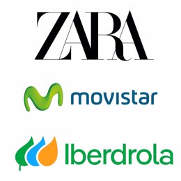 Zara, Movistar e Iberdrola.