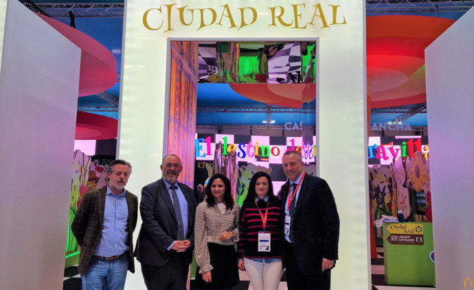 Estand de Ciudad Real, dentro del estand institucional de Castilla-La Mancha, en Fitur 2024.