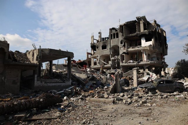 Edificios destruidos en la Franja de Gaza