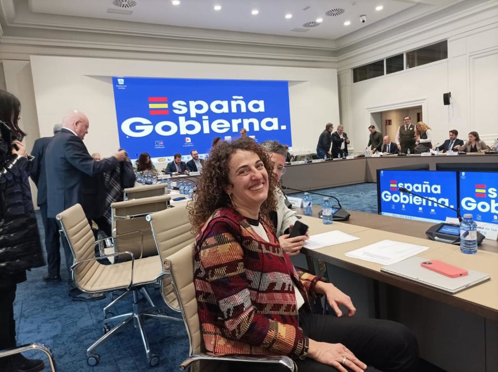 La directora general de Movilidad, Lorena del Valle, en la reunión con el Ministerio de Transportes y Movilidad Sostenible