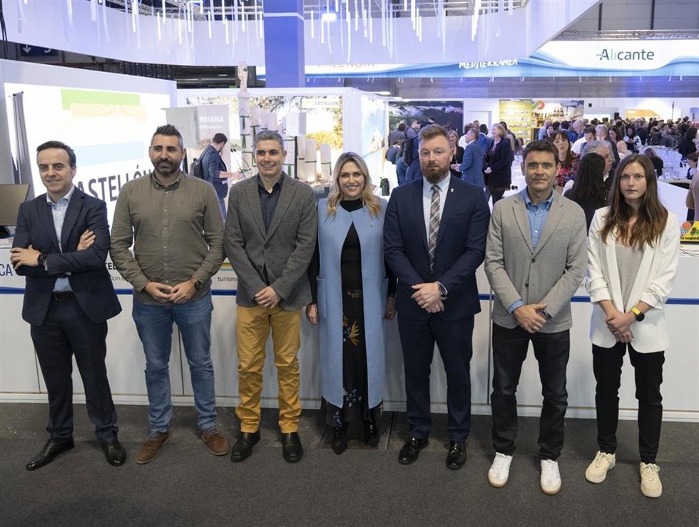 Marta Barrachina con organizadores de eventos deportivos