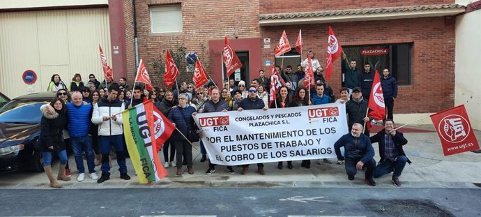 Concentración de trabajadores Plaza Chica
