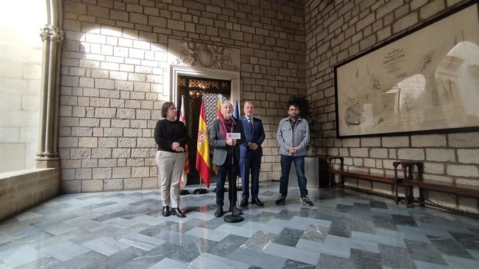 El secretario general de UGT, Pepe Álvarez, en el Ayuntamiento de Barcelona