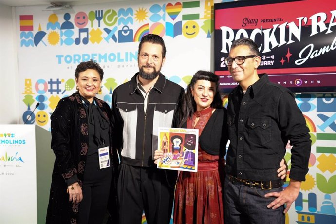 La alcaldesa de Torremolinos, Margarita del Cid, en la presentación que del festival internacional Rockin' Race Jamboree en Fitur.