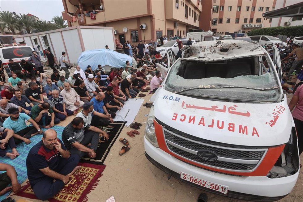Archivo - Hospital Nasser, Jan Yunis, en el sur de la Franja de Gaza.