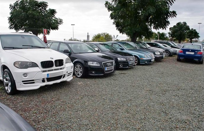 Depósito judicial de vehículos en una imagen de archivo