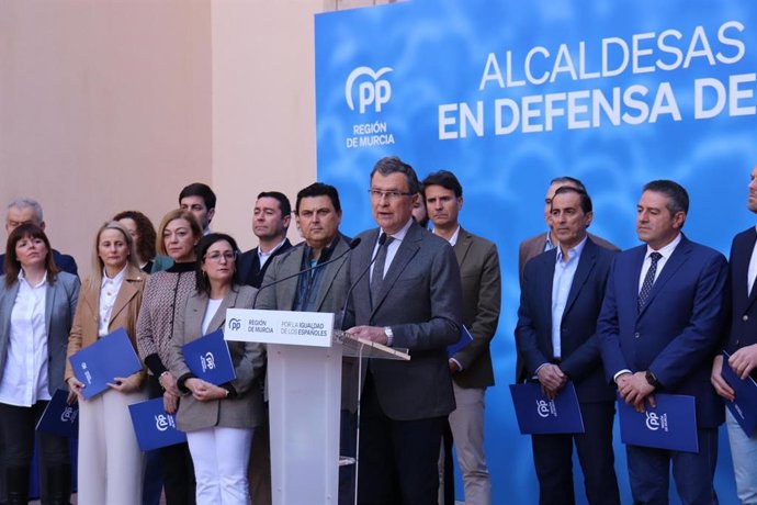 Imagen del acto celebrado hoy por los alcaldes del PP