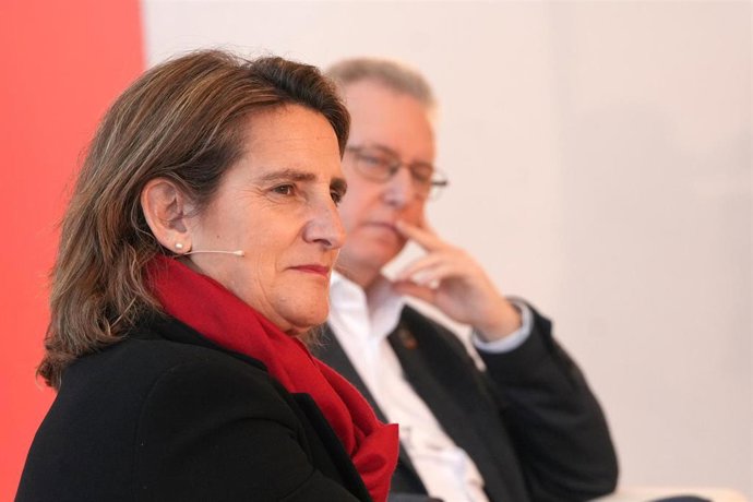 La vicepresidenta tercera y ministra para la Transición Ecológica, Teresa Ribera, participa en la jornada Cambia el guion del modelo de crecimiento, en el Parque Tecnológico de Miramón
