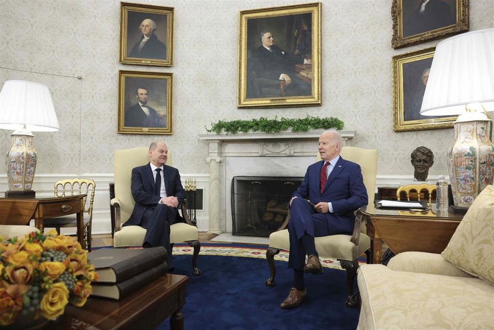 Archivo - Imagen de archivo de la visita a la Casa Blanca del canciller de Alemania, Olaf Scholz, en marzo de 2023