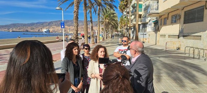 La portavoz parlamentaria de Por Andalucía y responsable de Política Institucional de IU, Inmaculada Nieto, este sábado en Almería.