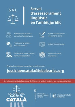 Se pone en funcionamiento el servicio de asesoramiento lingüístico del ámbito jurídico en el marco de la campaña 'La justícia, també en catal'