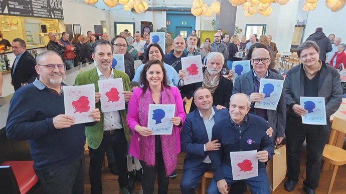 Acto del BNG en Suiza, con Ana Miranda