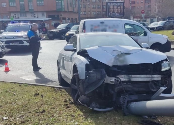 Imagen del accidente de este sábado en Burgos