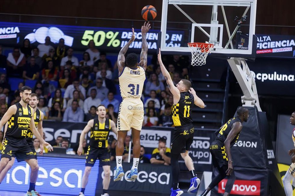 Kyle Guy, en un partido con el Lenovo Tenerife.
