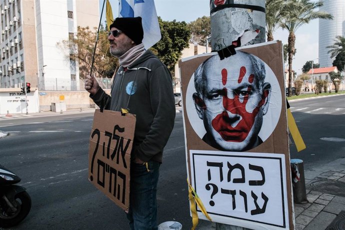 Manifestación por los secuestrados en Tel Aviv