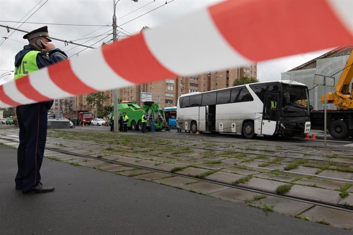 Archivo - Accidente de autobús en Rusia, imagen de archivo.
