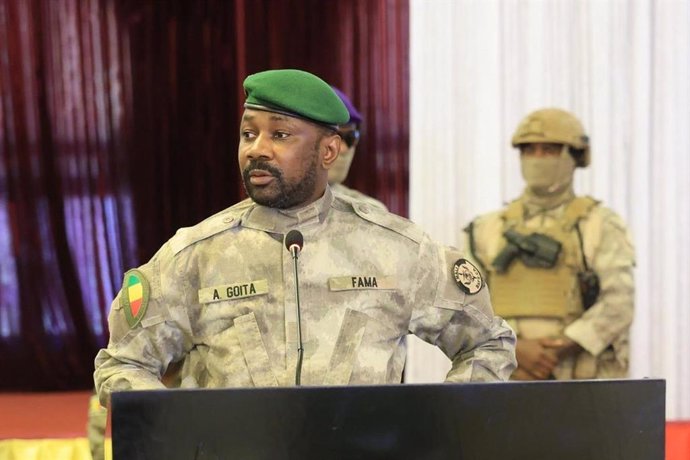 Archivo - Assimi Goita, líder de la junta militar a Mali