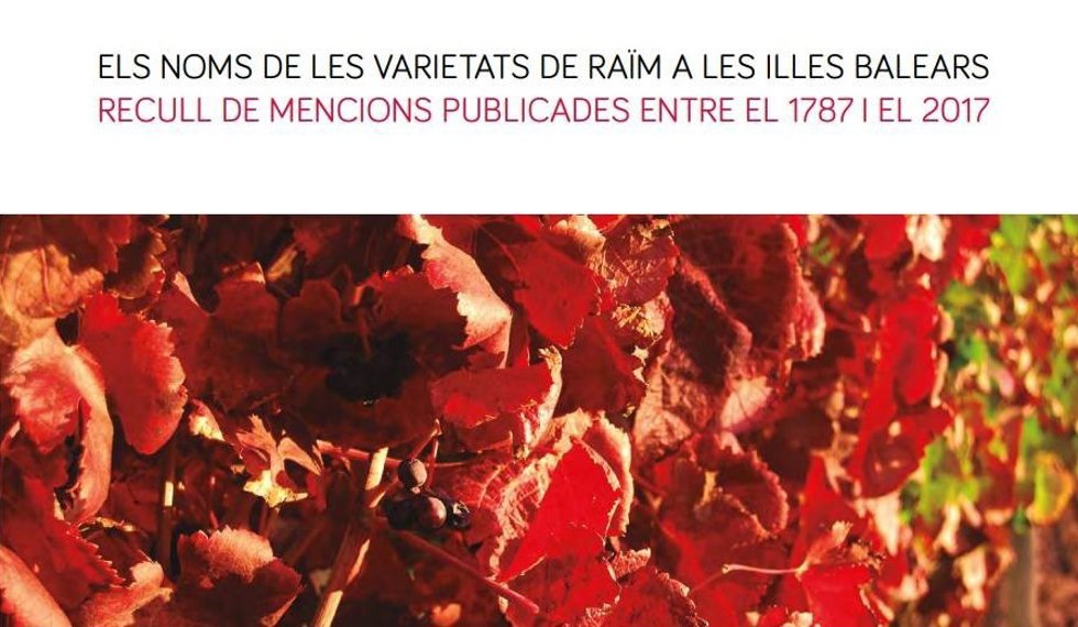 Imagen de la portada del libro 'Els noms de les varietats de ram a les Illes Balears. Recull de mencions publicades des del 1787'.