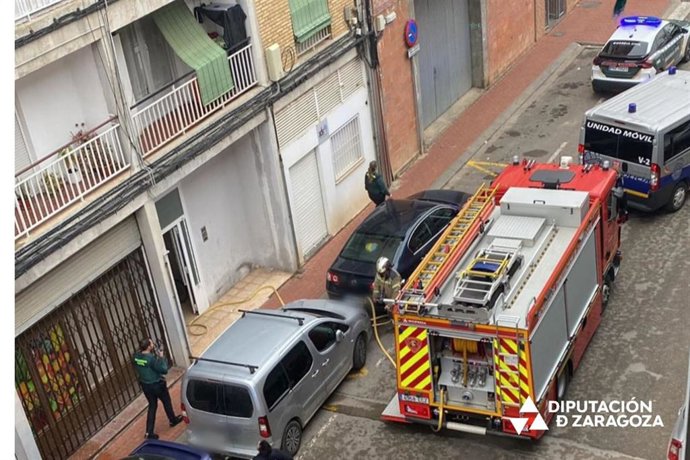Extinguido un incendio originado en la cocina de una vivienda de Caspe.