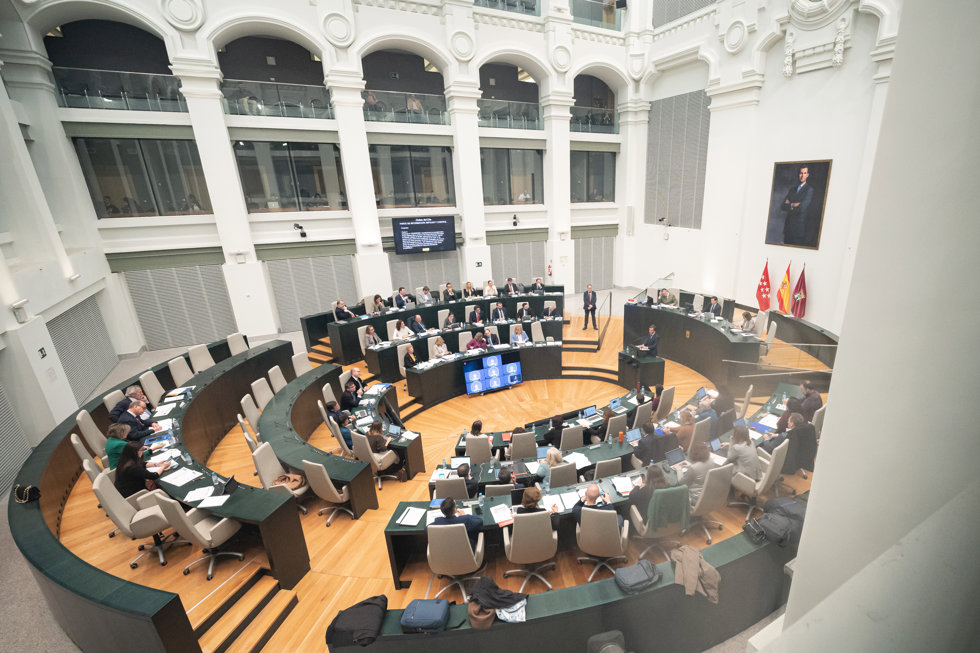 Vista general de un pleno en el Ayuntamiento de Madrid, a 29 de enero de 2024, en Madrid (España).