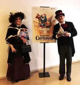 Laura Lázaro y Martín Nalda presentan el Carnaval 2024 de Logroño