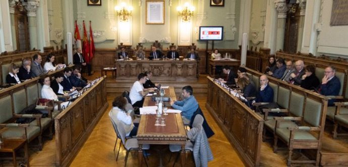 Pleno municipal en el Ayuntamiento de Valladolid.