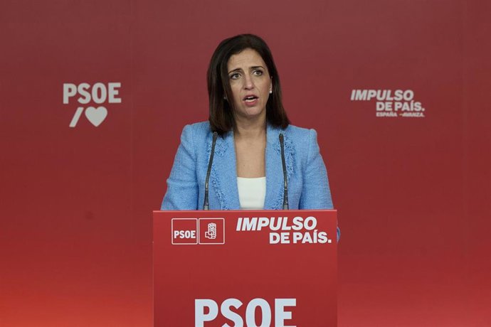La nueva Portavoz del PSOE, Esther Peña, en la sede del PSOE en Ferraz, a 22 de enero de 2024, en Madrid (España).