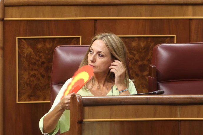 Archivo - La diputada nacional de Vox por Sevilla, Reyes Romero, durante una sesión plenaria