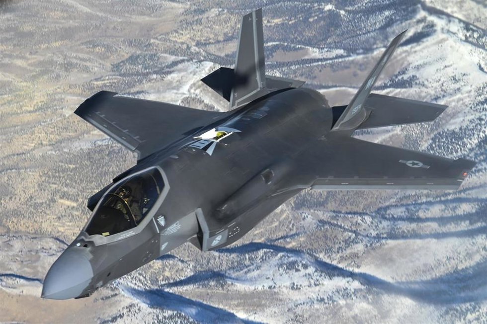 Archivo - Imagen de archivo de un caza estadounidense F-35.