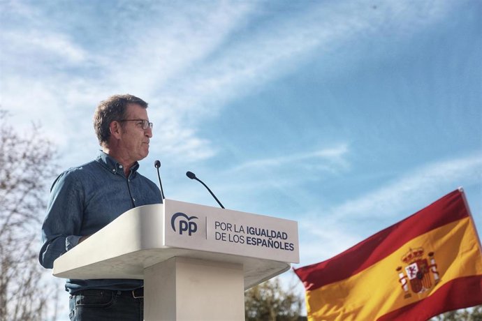 El presidente del Partido Popular, Alberto Núñez Feijóo