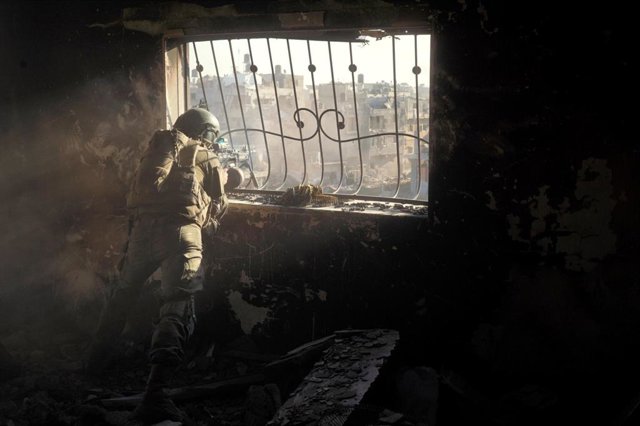 Militares israelíes en la Franja de Gaza