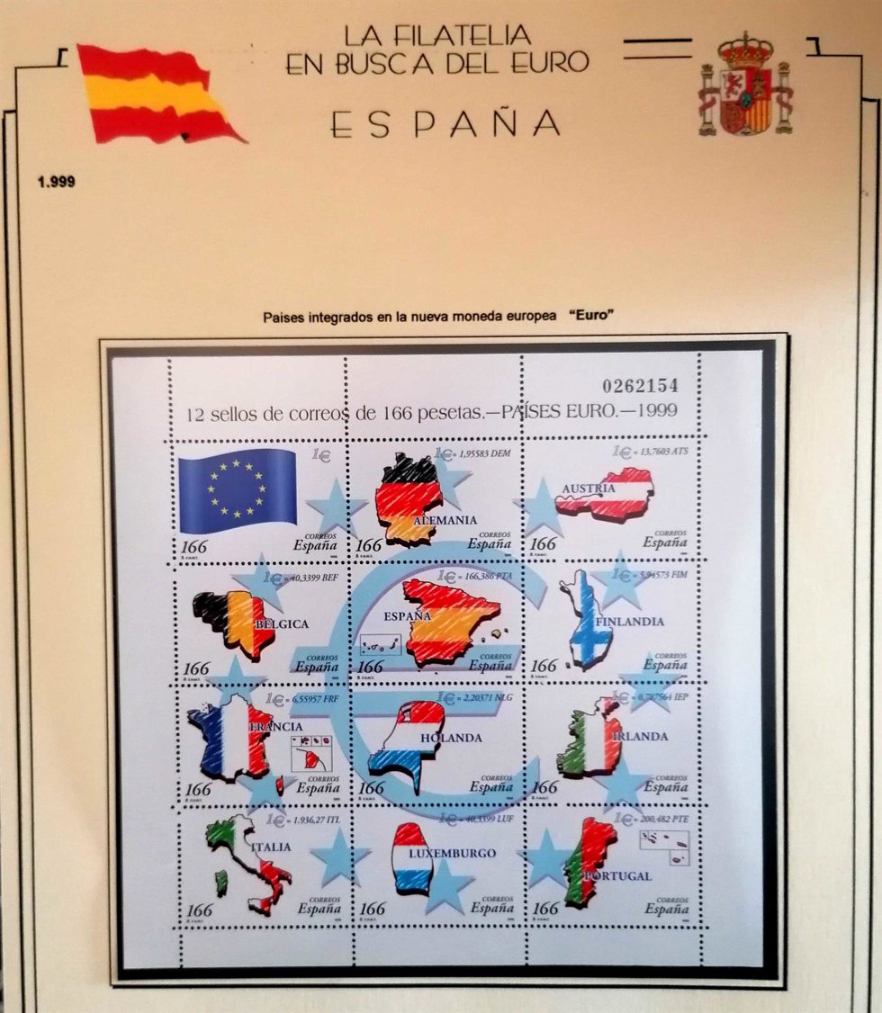 La nueva exposición en la oficina principal de Correos de Málaga conmemora los 25 años del euro
