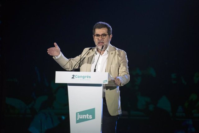 Archivo - El secretario general de Junts, Jordi Sànchez, interviene durante el Congreso de su partido, en el Espace Jean Carrere,  a 4 de junio de 2022, en Argelès-sur-Mer, Pirineos orientales, Occitania, (Francia). En esta cumbre de Argelers se vota a la