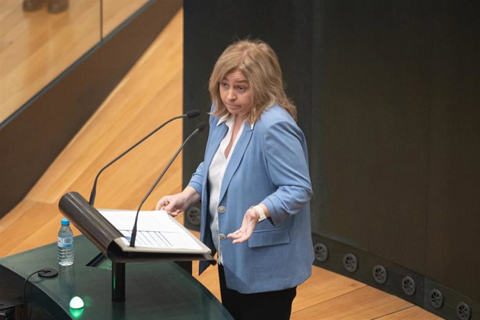 La vicealcaldesa de Madrid y delegada de Seguridad y Emergencias, Inma Sanz, durante un pleno en el Ayuntamiento de Madrid