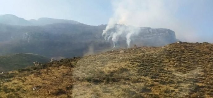 Se reducen a dos los incendios forestales activos en Cantabria