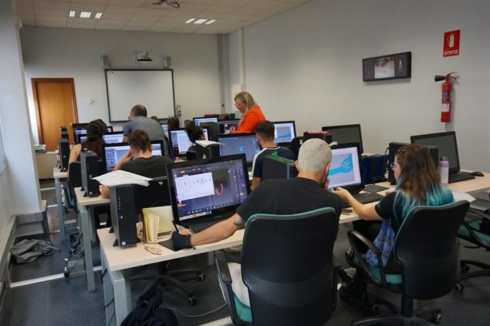 Aula de diseño de la Escuela de Joyería.