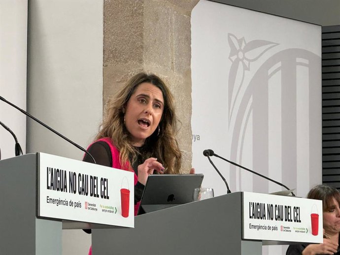 La portavoz Patrícia Plaja este jueves en rueda de prensa posterior al Consell Executiu