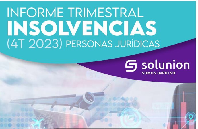 El número de insolvencias empresariales desciende un 27% al cierre de 2023, según Solunion.