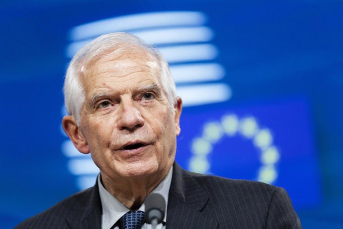 Archivo - December 11, 2023, Brussels, Brussels, Belgium: The Head of European Diplomacy Josep Borrell during his press conference at the end of the European Foreign Affairs Council in the Belgian capital.